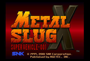 Metal Slug X Title Screen